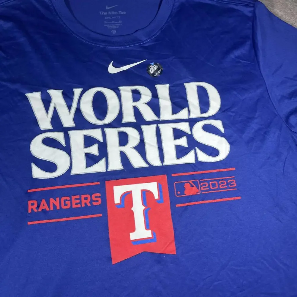 NWT MLB Nike DriFit Men’s XXL World Series Texas Rangers 2023 Champions TShirt - Picture 2 of 3